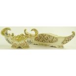 A Zsolnay Pecs oval table centre bowl, relief moul