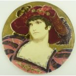 A Zsolnay Pecs plaque, hand painted design of a la