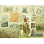 Folder of various prints & drawings