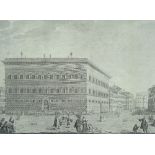 After Zocchi, Engraving c 1750 Veduta del Palazzo