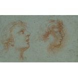 17th century Spanish School, red chalk study, 2 cl