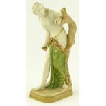 A Royal Worcester figure, The Bather Surprised, gr