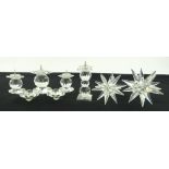 4 Swarovski crystal candle holders, boxed, (4).