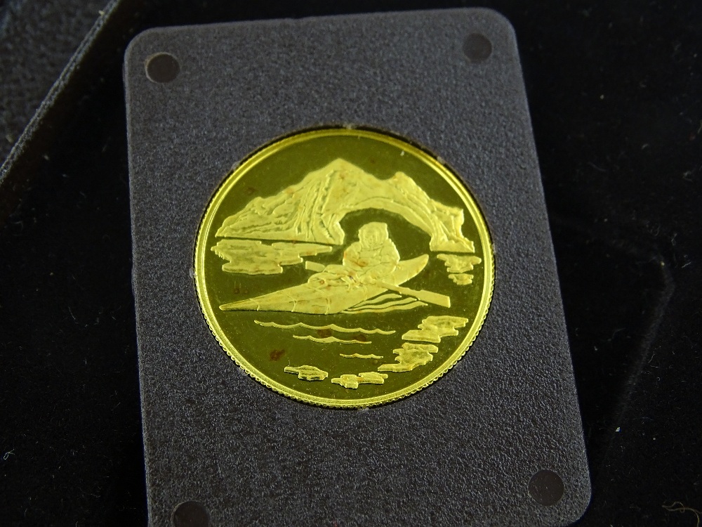 A 22ct gold Canada 1980 100 dollar proof coin, 16. - Image 3 of 3