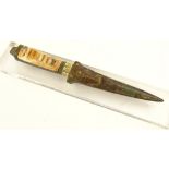A reproduction Mycenaean dagger with bronze blade,