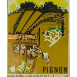 Edouard Pignon, lithograph poster, gallery advert,