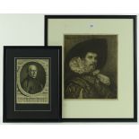 4 Various 19th century engravings, framed, (4).