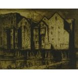 Frank Brangwyn, etching, continental buildings, pl