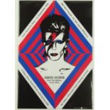 David Bowie concert advertising poster, 27" x 19",