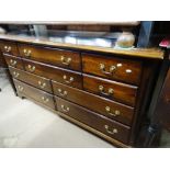 An American mahogany 10-drawer chest, with brass s
