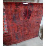 An Antique red ground Balochi rug, 138cm x 86cm.