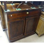 A 19th century mahogany cabinet, with single friez