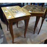 2 Reuge Sorrento musical sewing tables.