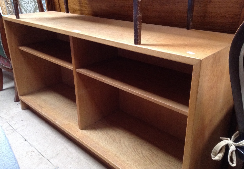 A Swedish oak open low bookcase, by Borge Mogensen