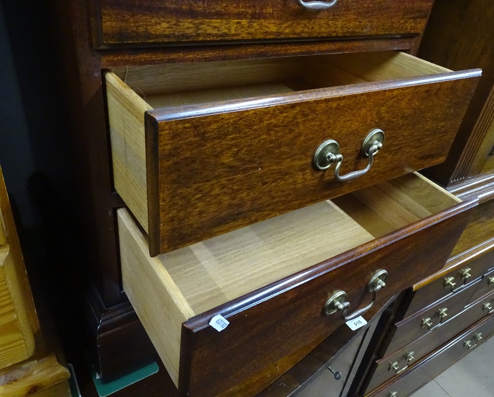 A pair of American mahogany 3-drawer bedside chest - Image 2 of 2