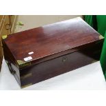 A large brass bound mahogany writing slope.