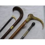 Early 19th century Georgian walking stick with eng