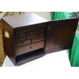 19th century mahogany table top collector's chest