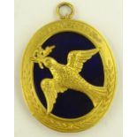 A gilt metal and blue enamel Wiltshire Lodge Mason