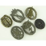 6 German Third Reich nickel plate badges, includin