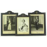 A group of 3 Royal photographs, depicting the Quee