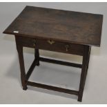 An Antique joined oak side table, 17th/18th centur