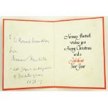 3 Handmade Christmas cards from Norman Hartnell, c