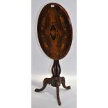 A small Victorian burr walnut tilt top occasional