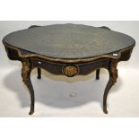 An ornate 19th century French boulle marquetry lib