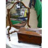 Antique shield shaped swing toilet mirror and a ma