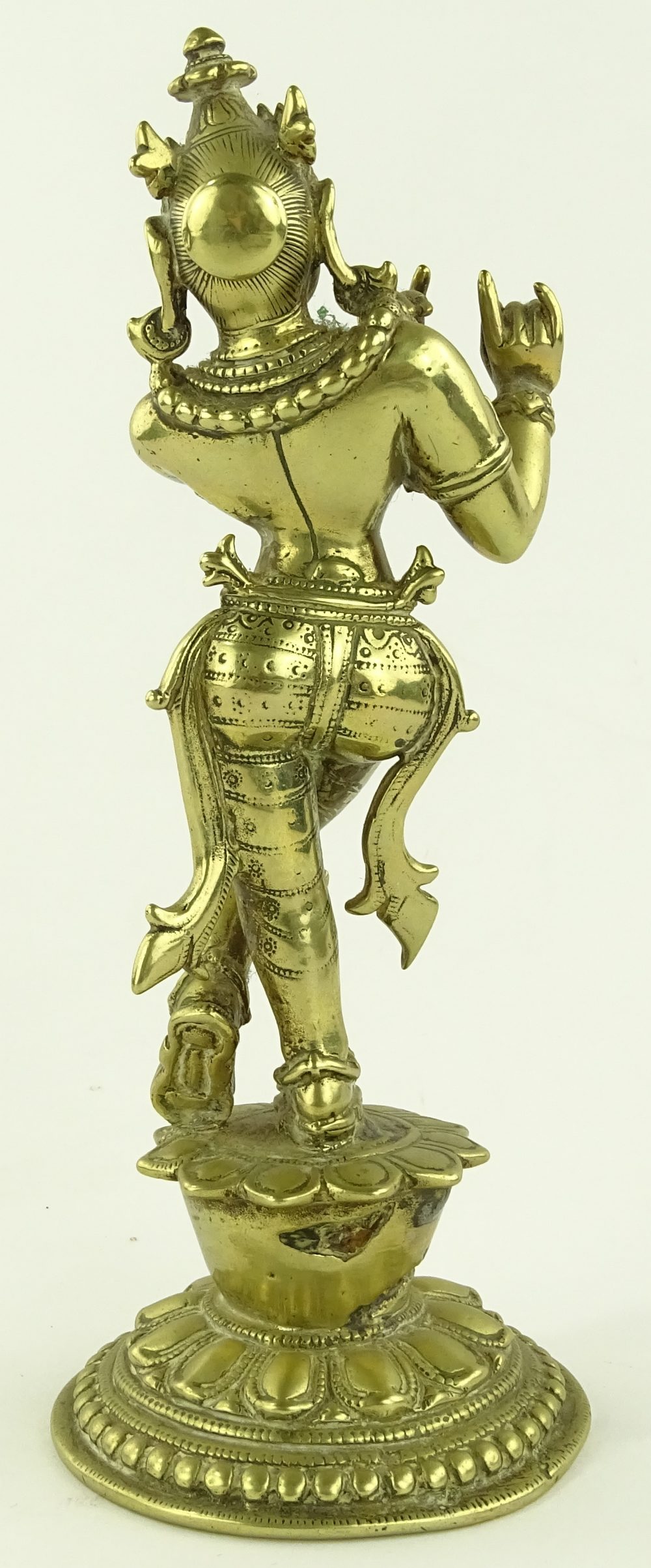 An Antique Oriental bronze dancing deity, height 2 - Image 2 of 3
