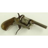 A small pocket percussion pin fire revolver, de-ac