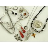 Various modern silver jewellery, gross weight 131g