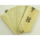 A Victorian ivory day of the week aide memoire wit