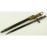 An American First War period sword bayonet dated 1