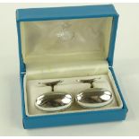 A pair of large silver Georg Jensen cufflinks, 29m