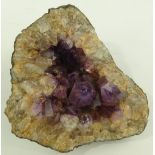 A natural amethyst rock geode, height 25cm.