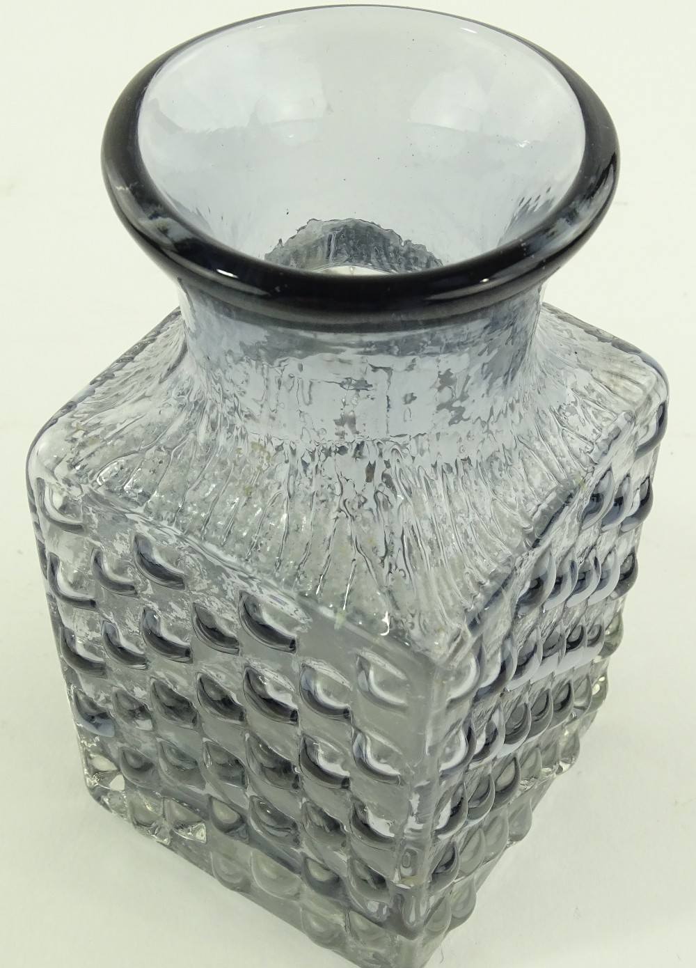 A Whitefriars pewter glass cheesboard vase by Ge - Image 2 of 3