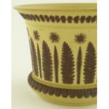 A Wedgwood 2-colour brown Jasperware jardiniere on