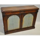 A William IV rosewood chiffonier, 2 frieze drawers