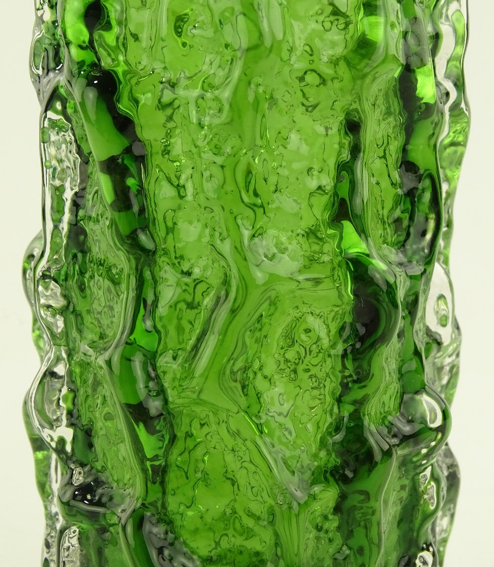 A Whitefriars meadow green bark vase by Geoffrey B - Image 2 of 3