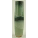 A George Wilson Studio pottery green glazed vase,