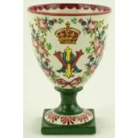 A Victorian Wemyss Pottery goblet commemorating Qu