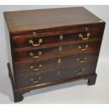 A George III mahogany bachelor's chest of 4 long g