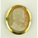 A finely carved Victorian Cameo brooch depicting a