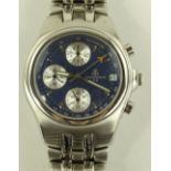 A gent's stainless steel cased chronograph quartz