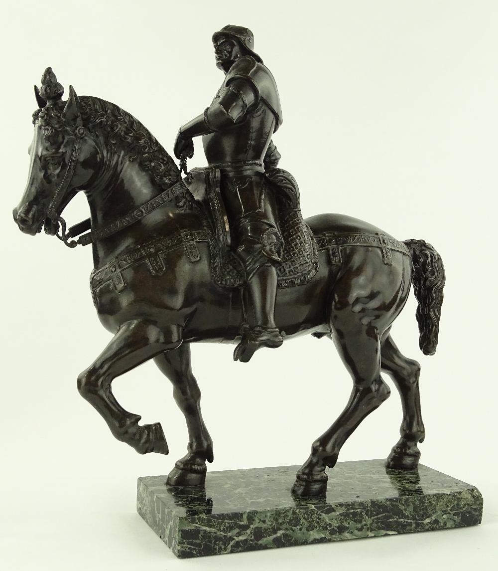 Bronze of galloping equestrian - Image 2 of 3
