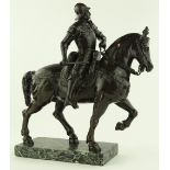 Bronze of galloping equestrian