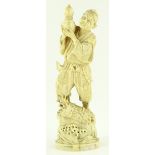 A 19th century Chinese marine ivory Okimono in the