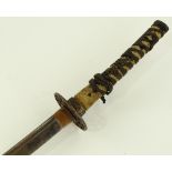 A 19th century Japanese sword, with pierced iron t